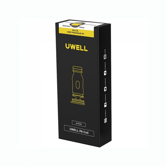 Uwell PA Coil 0.3Ω UN2 Meshed-H Paketi (Siyah Kutu)