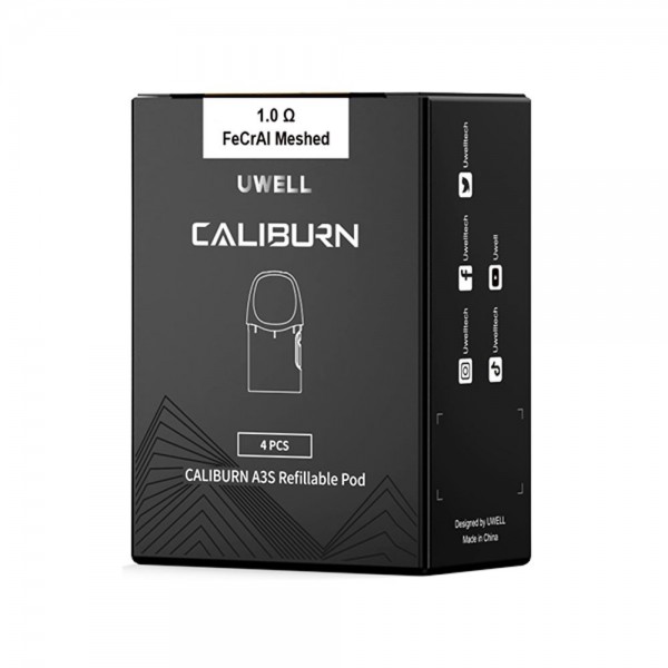 Uwell Caliburn A3 Kartuş 1.0Ω FeCrAl Mesh (4 Adet)