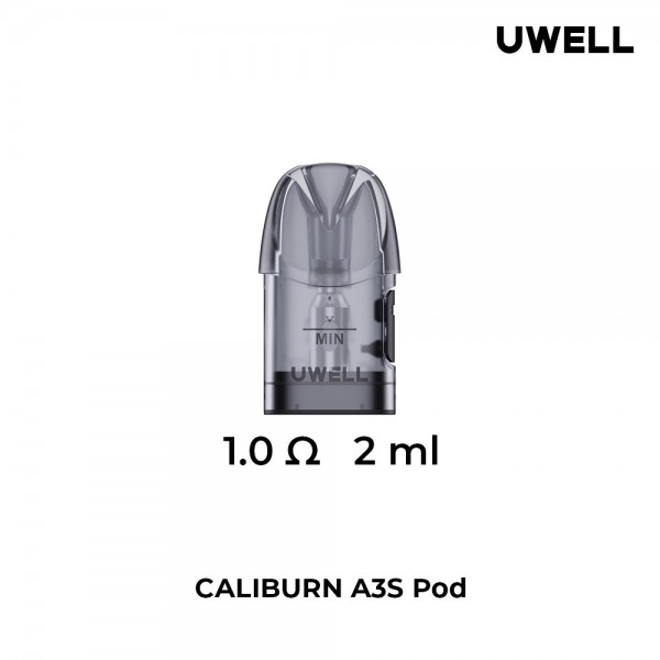 Uwell Caliburn A3S Pod Kartuş 1.0Ω 2ml Gri Şeffaf Yedek Coil