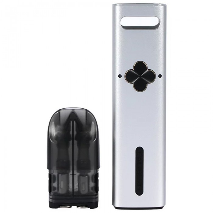 Uwell Caliburn Explorer 32W Pod Gümüş renkli cihaz ve kartuşu.