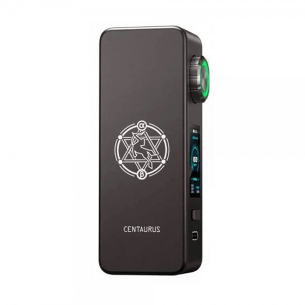 Lost Vape Centaurus M100 Mod Siyah, Alfa sembollü, kompakt elektronik sigara