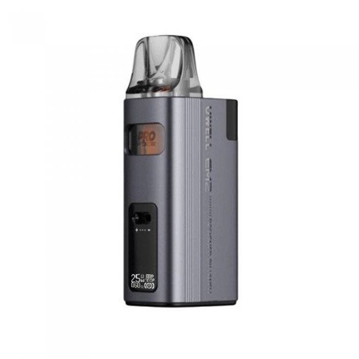 Uwell EM2 Pod Gri Metal Gri Renk, Ayarlanabilir Watt Dijital Ekran