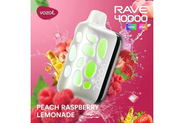 Vozol Rave 40000 Peach Raspberry Lemonade