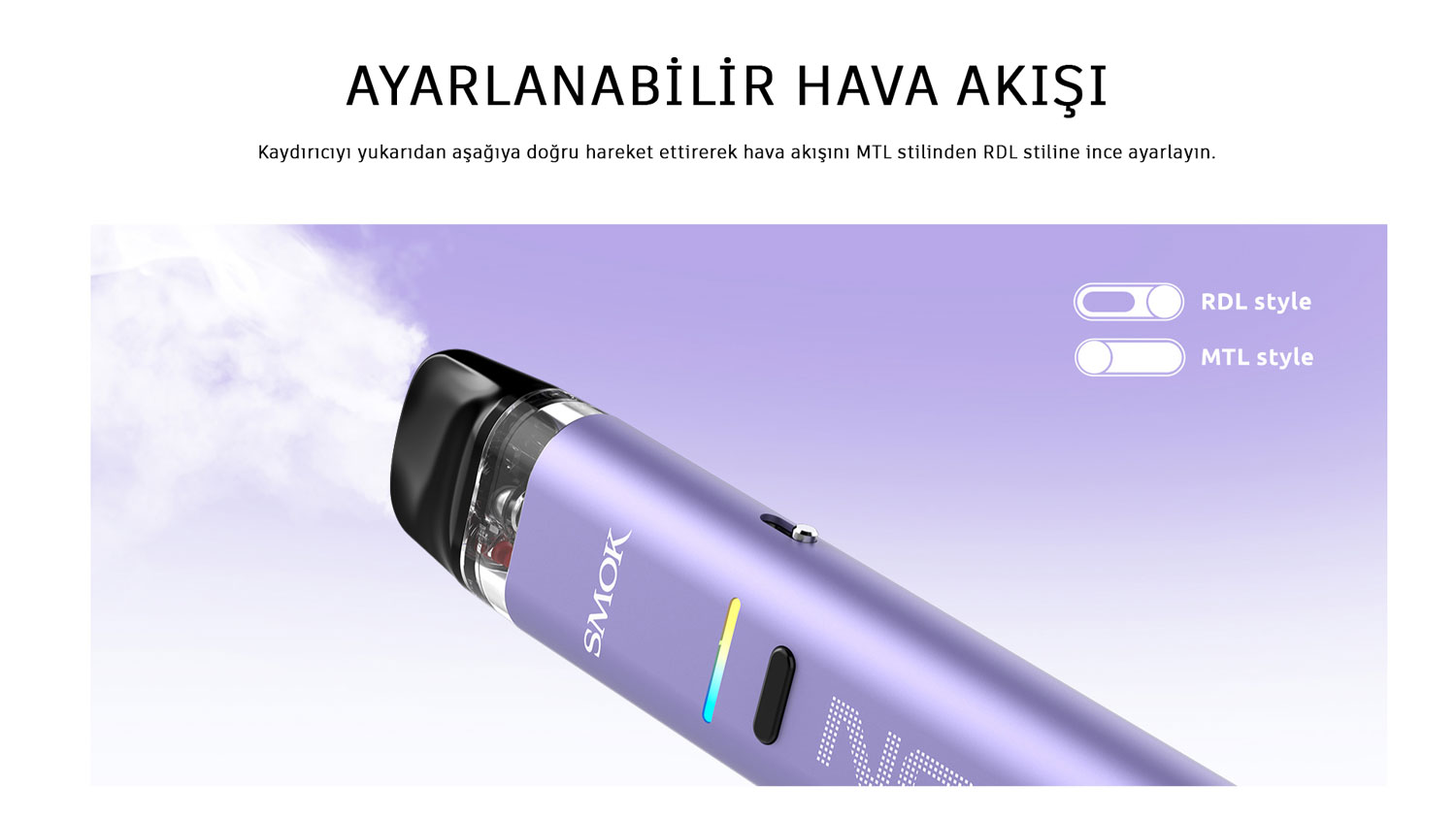 Smok novo eco hava akış ayarı