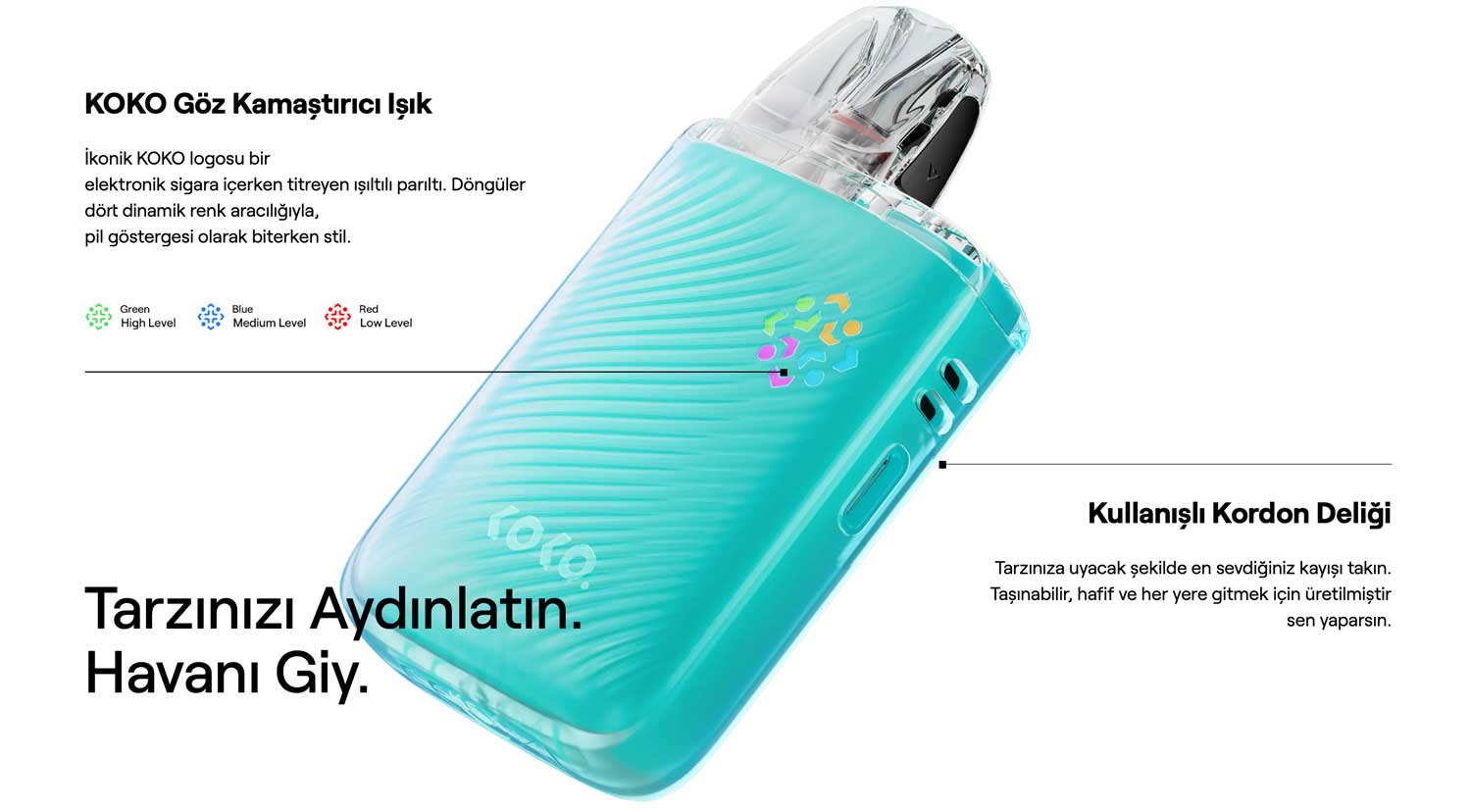 Caliburn g5 lite koko ışıklandırma